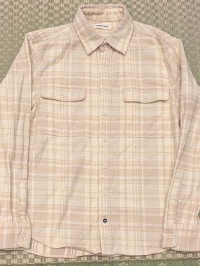 Taylor Stitch The Ledge Shirt in Sand Plaid Men's Size 38